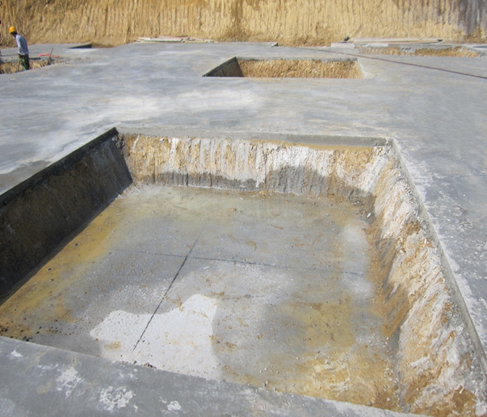 南昌市建筑設計研究院總部辦公大樓工程筏板基礎下柱墩找平、彈線